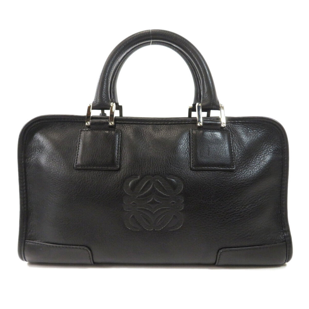 Loewe Amazona 2way Anagram Embossed Leather handbag Calfskin Black
